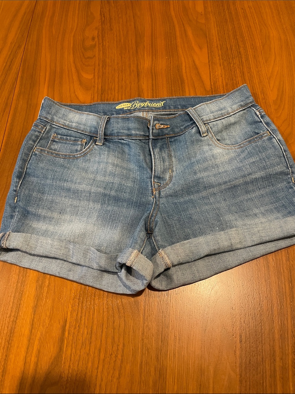 Old Navy Light Blue Rolled-Hem Denim Shorts